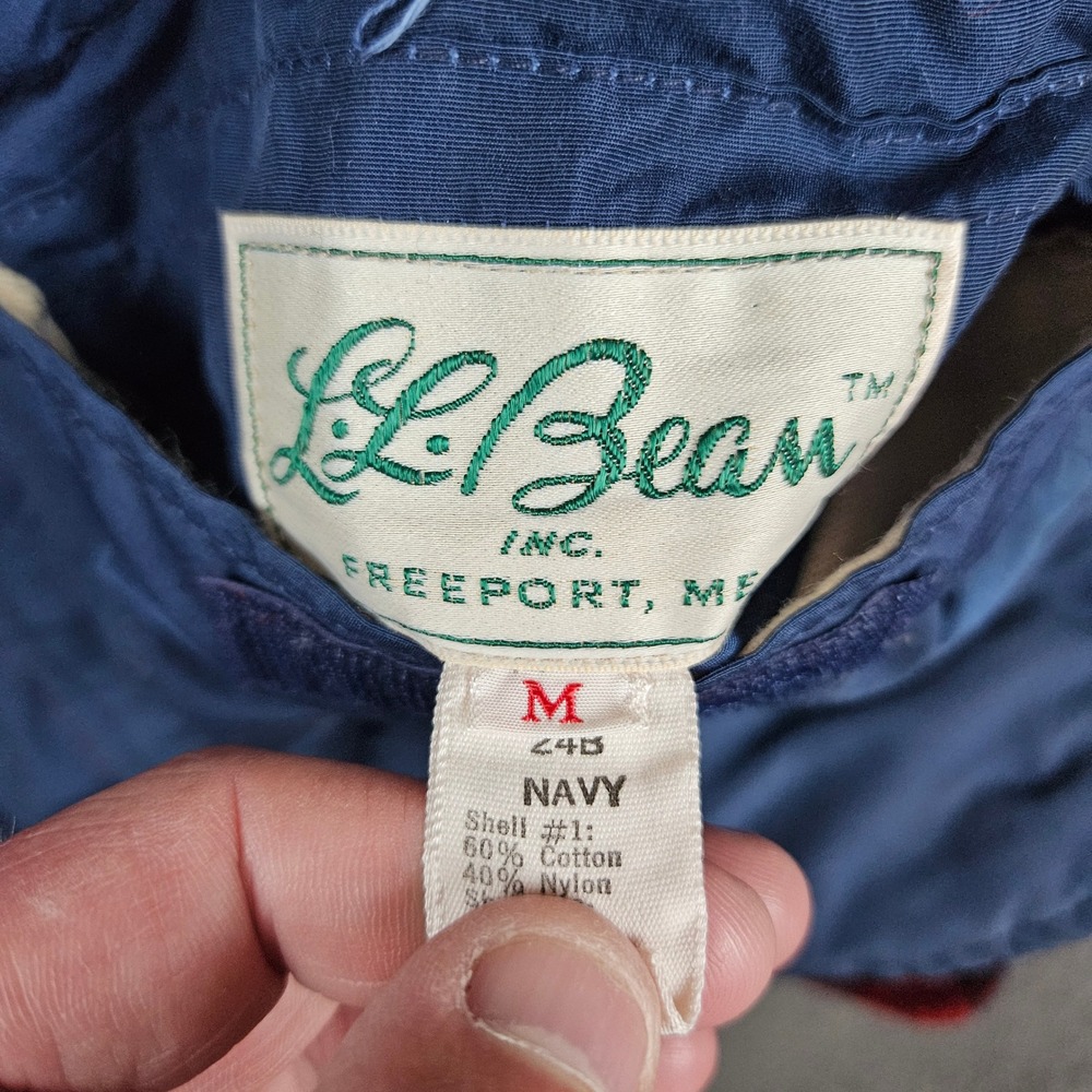 Vintage LL Bean Vest Mens Medium Navy Blue Red Buffalo Plaid Wool 24B - Picture 7 of 10